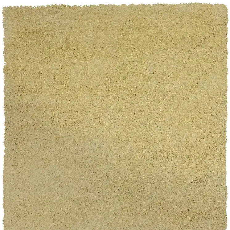 5' X 7' Canary Yellow Shag Hand Woven Area Rug