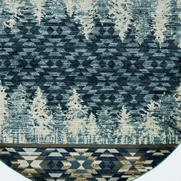 8' Slate Blue Round Area Rug