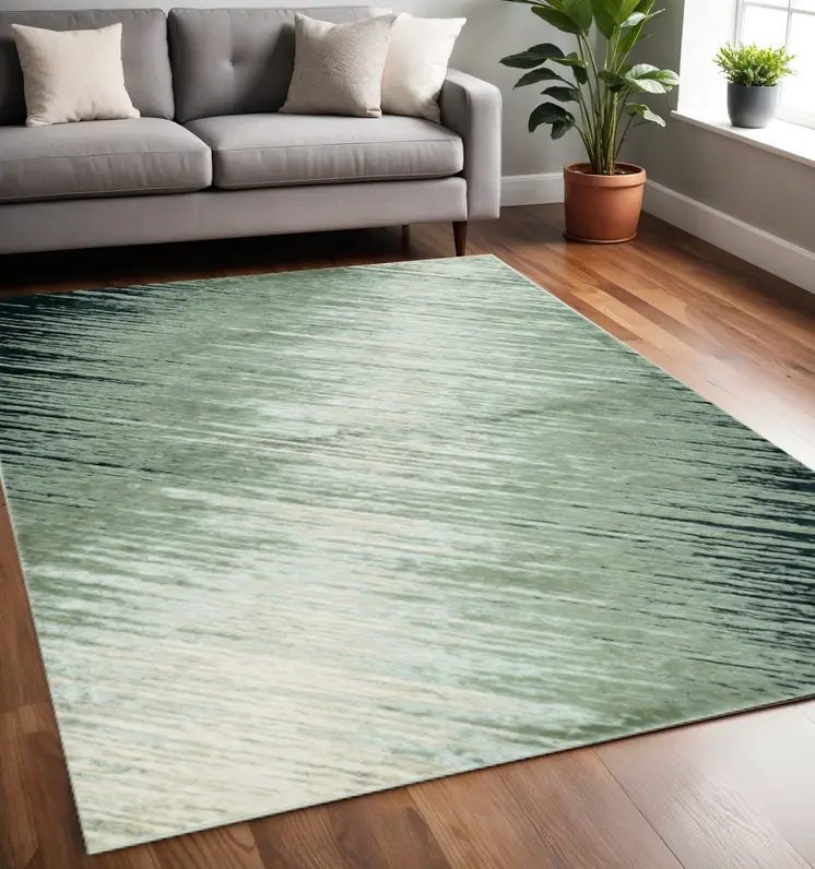 5' X 8' Silver And Gray Abstract Area Rug