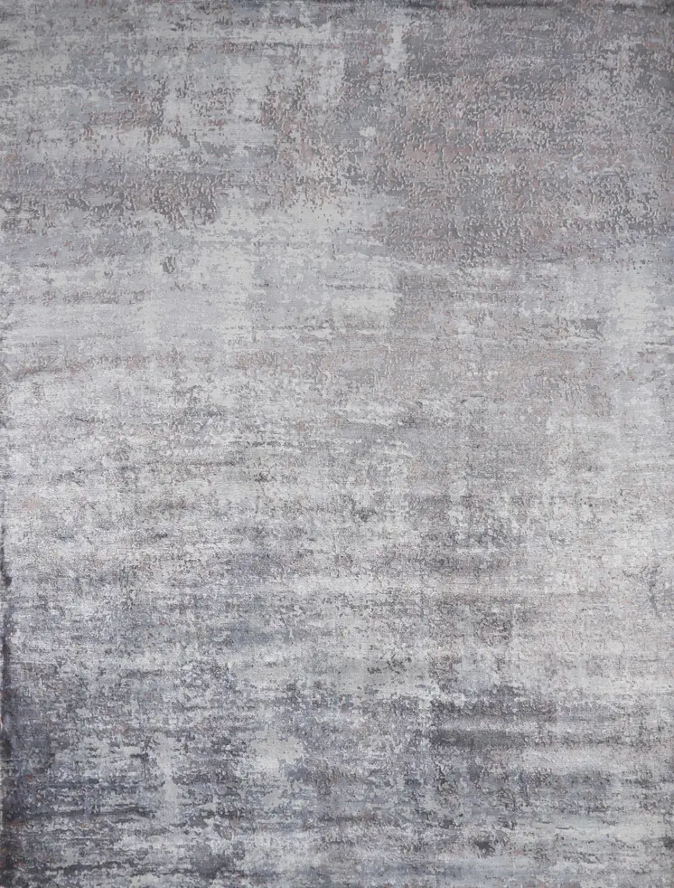 3' X 5' Slate Gray Abstract Hand Loomed Area Rug