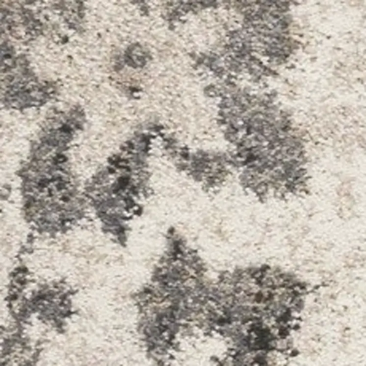 5' X 8' Gray And Dark Gray Floral Distressed Area Rug