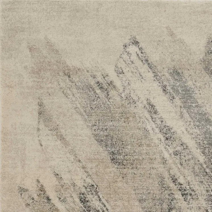 5' X 8' Ivory And Gray Abstract Area Rug