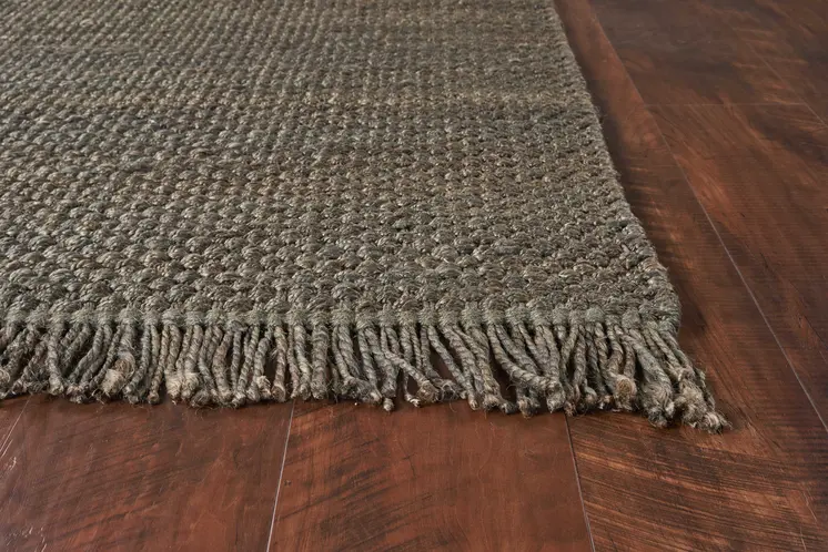 5' X 7' Slate Brown Hand Woven Area Rug