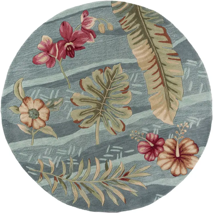 6' X 6' Seafoam Green Hand Tufted Area Rug
