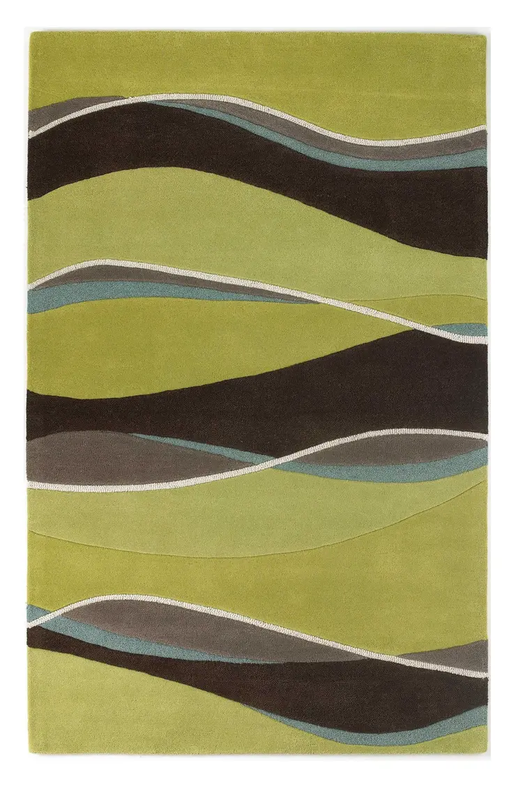 5' X 8'  Wool Lime Or  Mocha Area Rug