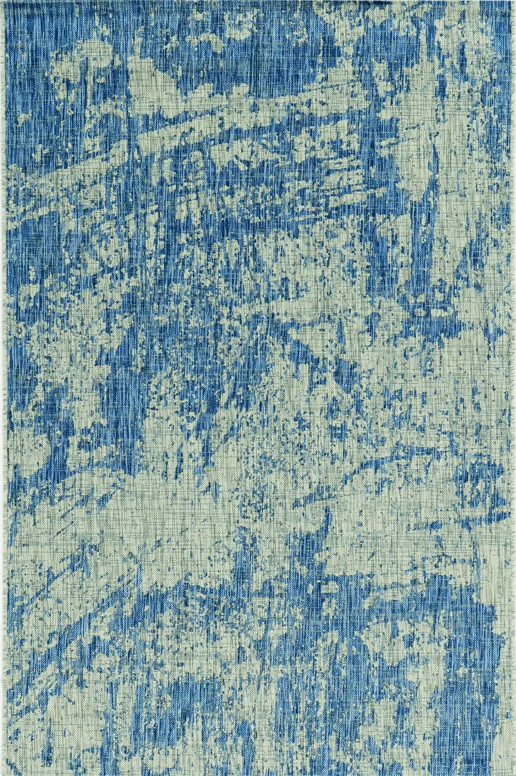 3' X 4' Blue Abstract Area Rug