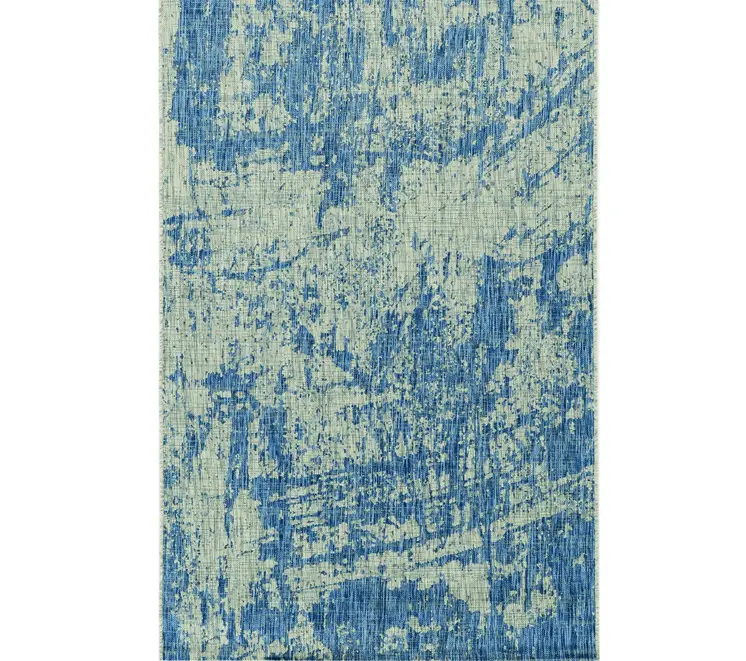 3' X 4' Blue Abstract Area Rug