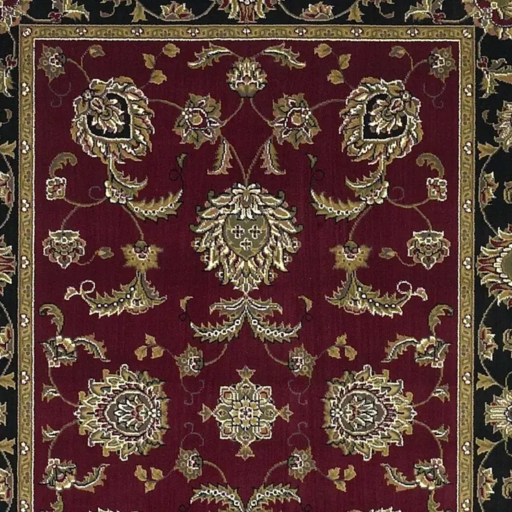2' X 3' Black And Red Area Rug