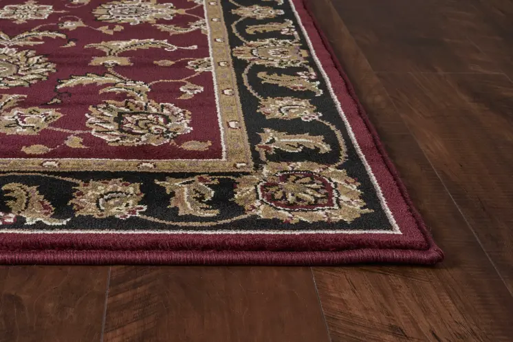 2' X 3' Black And Red Area Rug