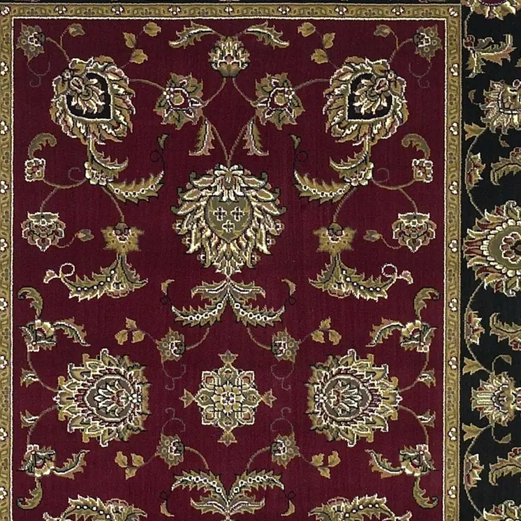 2' X 3' Black And Red Area Rug