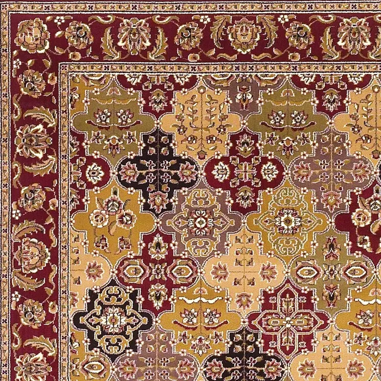 2' X 3' Red Orange And Black Quatrefoil Area Rug