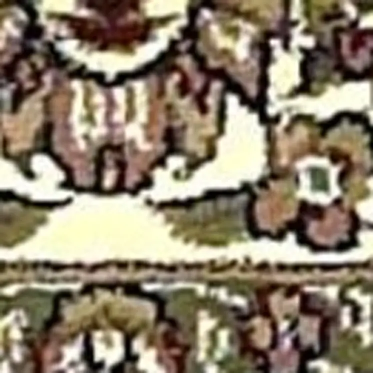2' X 3' Beige And Ivory Floral Medallion Area Rug