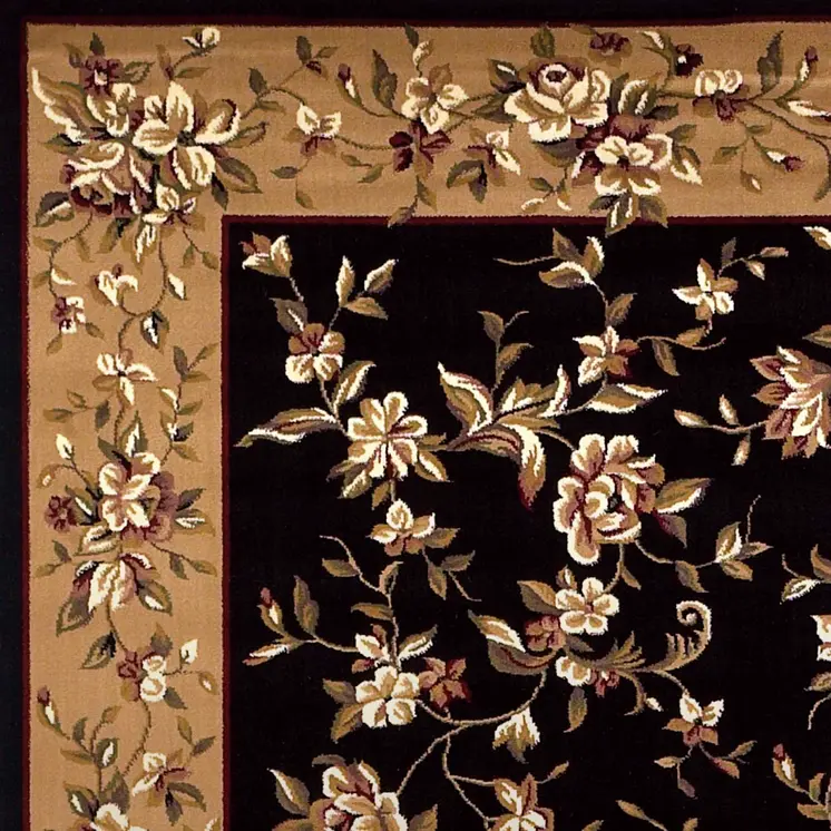 2' X 3' Beige And Black Area Rug