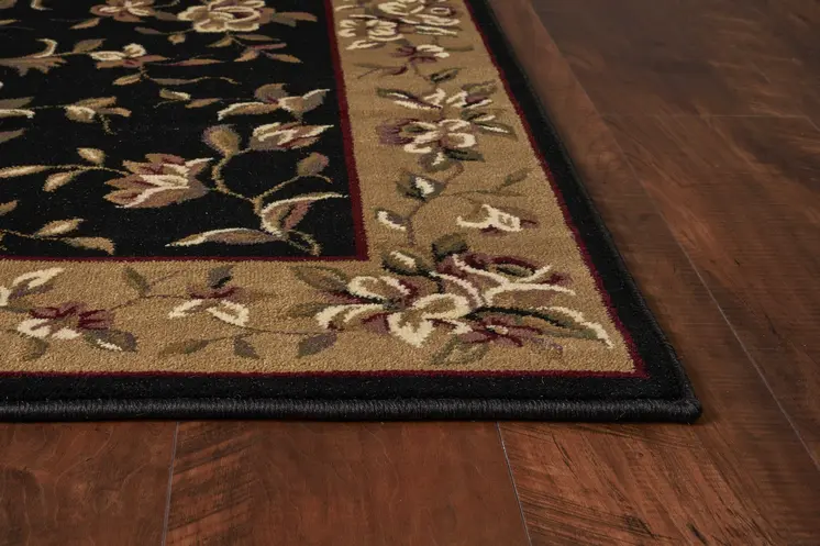 2' X 3' Beige And Black Area Rug