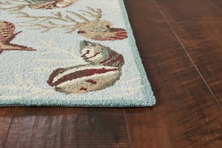 2' X 3' Blue Hand Tufted Area Rug
