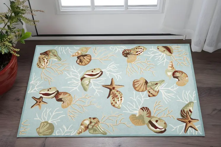 2' X 3' Blue Hand Tufted Area Rug