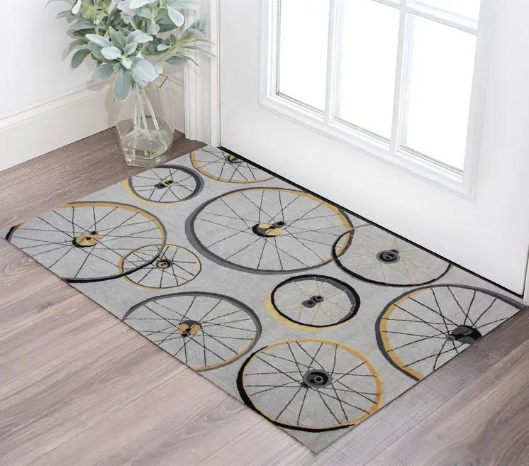 2' X 3' Gray Hand Tufted Area Rug
