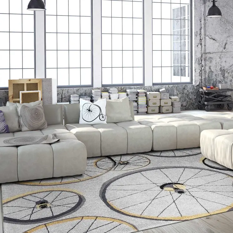 2' X 3' Gray Hand Tufted Area Rug