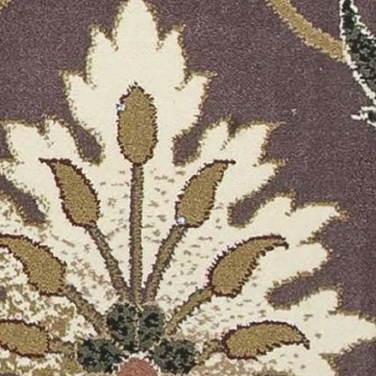 2' X 3' Plum And White Floral Area Rug