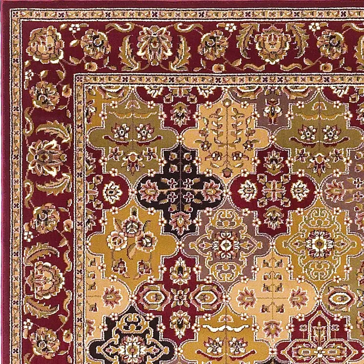 2' X 3' Red Orange And Black Quatrefoil Area Rug