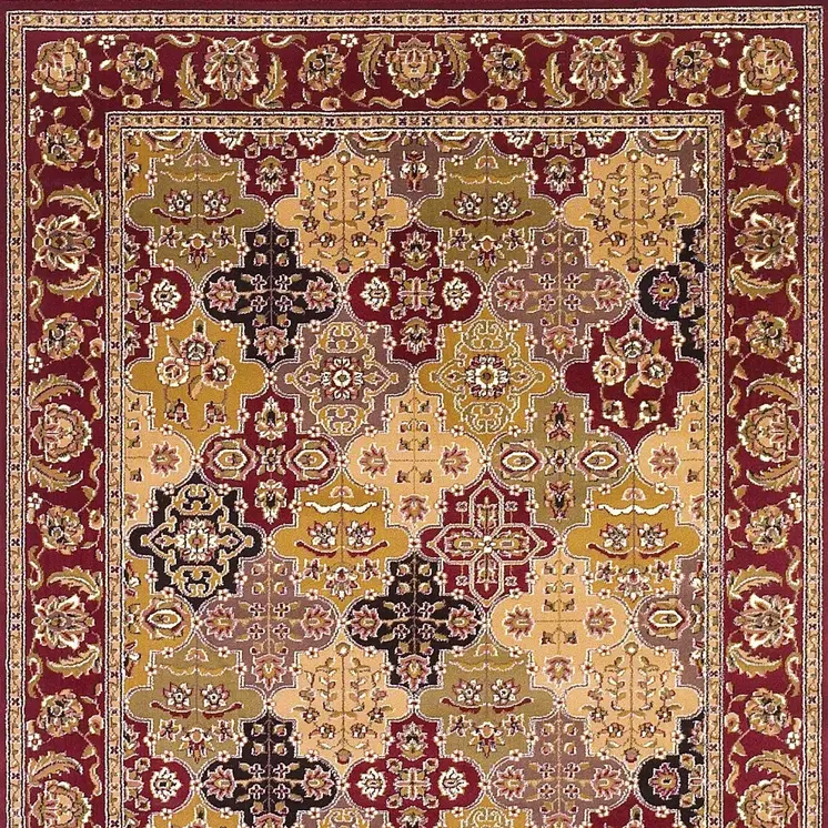 2' X 3' Red Orange And Black Quatrefoil Area Rug