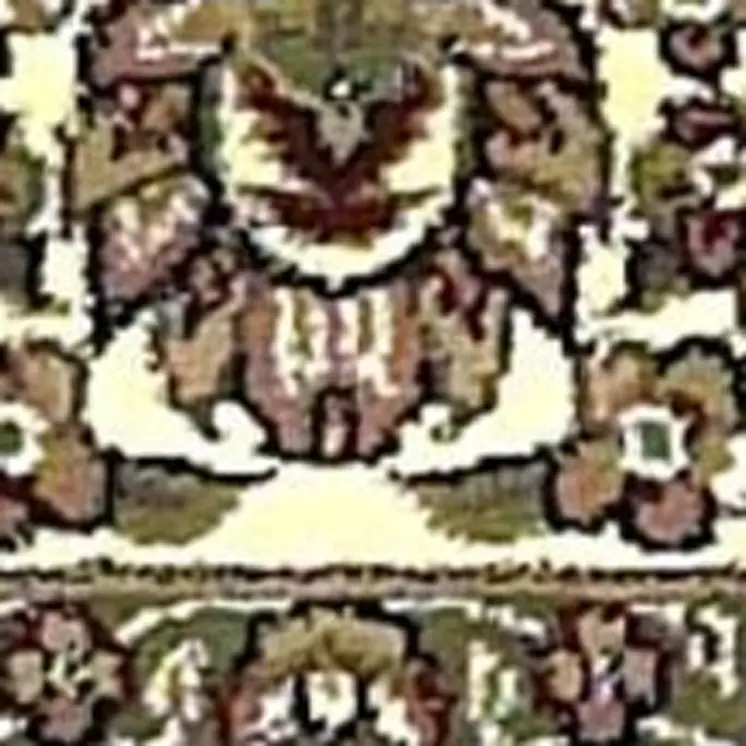 2' X 3' Beige And Ivory Floral Medallion Area Rug