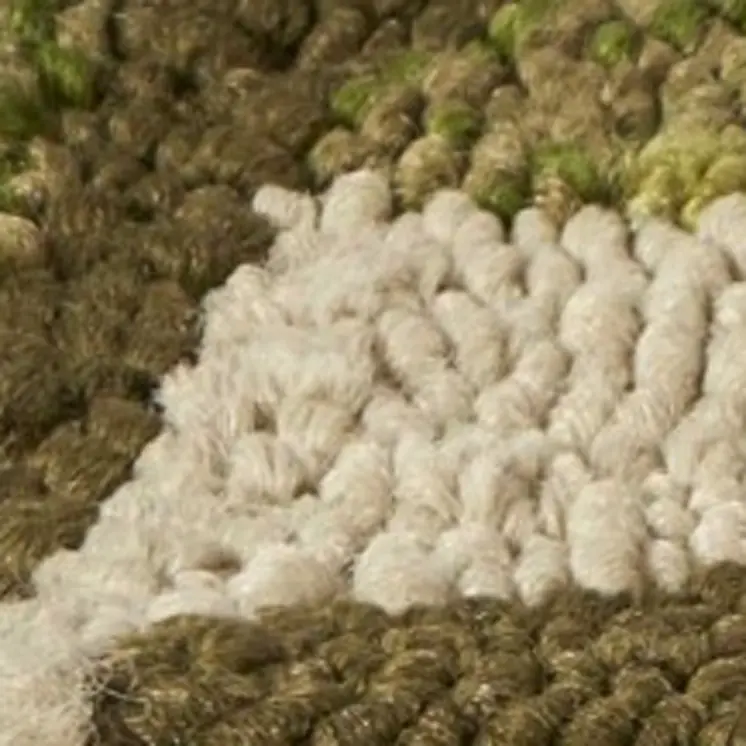 2' X 3' Beige Floral Handmade Indoor Outdoor Area Rug