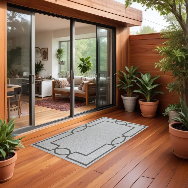 2' X 3' Ivory Indoor Outdoor Area Rug