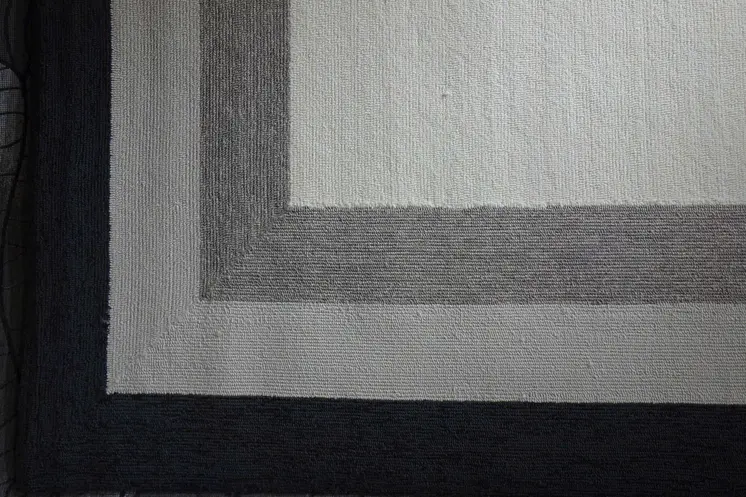 2' X 3' Charcoal Hand Hooked Area Rug
