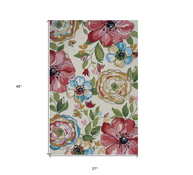 2' X 4' Sand Beige Hand Tufted Area Rug