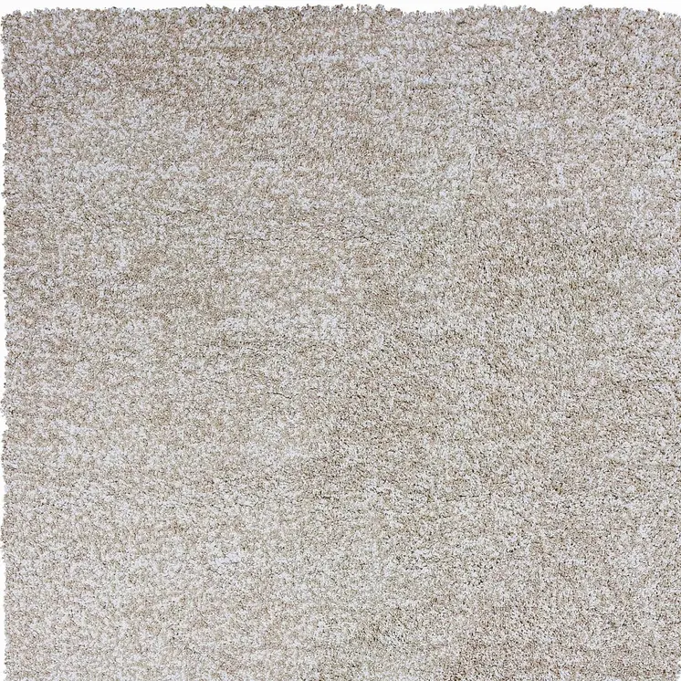 2' X 4' Ivory Shag Hand Woven Area Rug