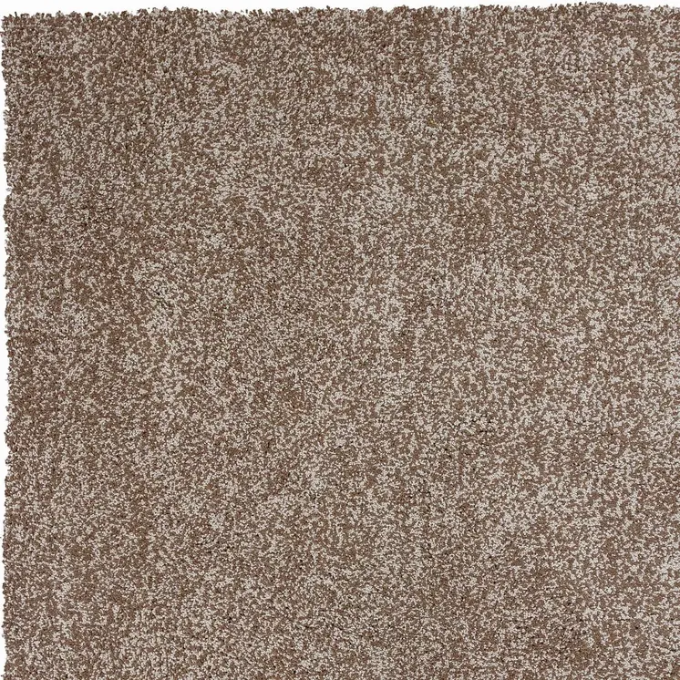 2' X 4' Beige Shag Hand Woven Area Rug