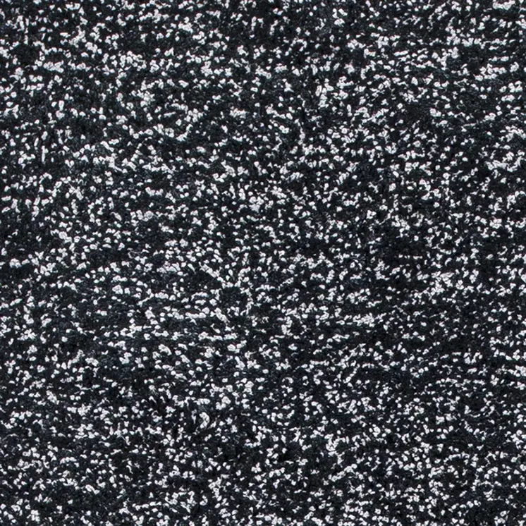 2' X 4' Black And White Shag Hand Woven Area Rug