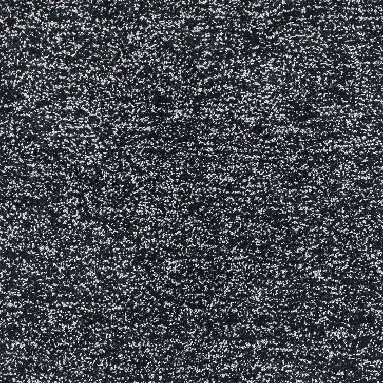 2' X 4' Black And White Shag Hand Woven Area Rug