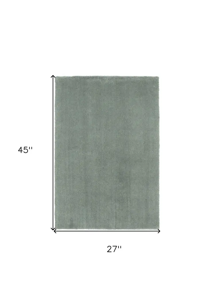 2' X 4' Polyester Slate Area Rug