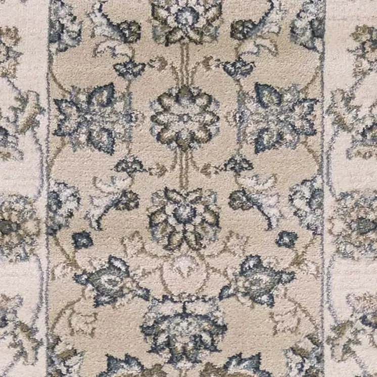 8' Beige And Ivory Runner Rug