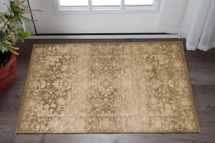 3' X 5' Beige Area Rug