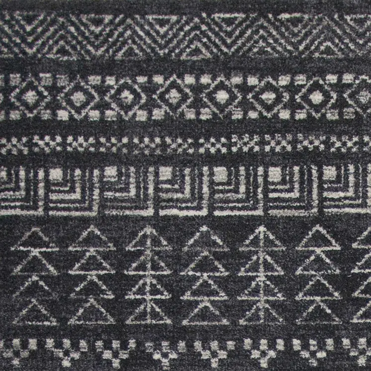 3' X 5' Gray Tribal Area Rug