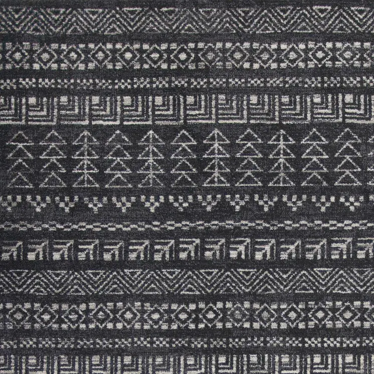 3' X 5' Gray Tribal Area Rug