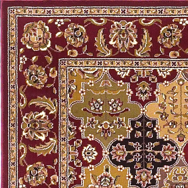 3' X 5' Red Orange And Black Quatrefoil Area Rug