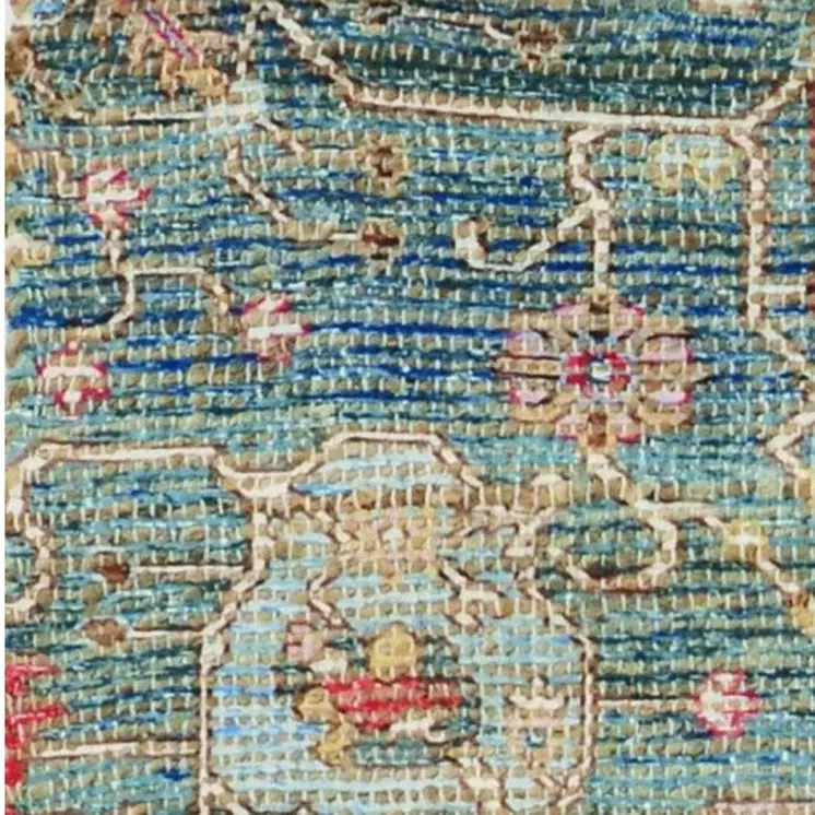 3' X 5' Blue and Beige Medallion Hand Woven Area Rug