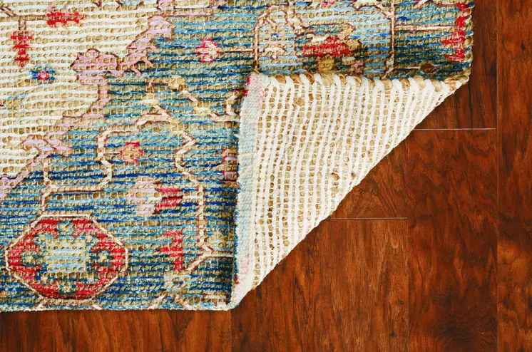 3' X 5' Blue and Beige Medallion Hand Woven Area Rug
