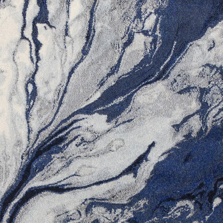 3' X 5' Blue Abstract Area Rug