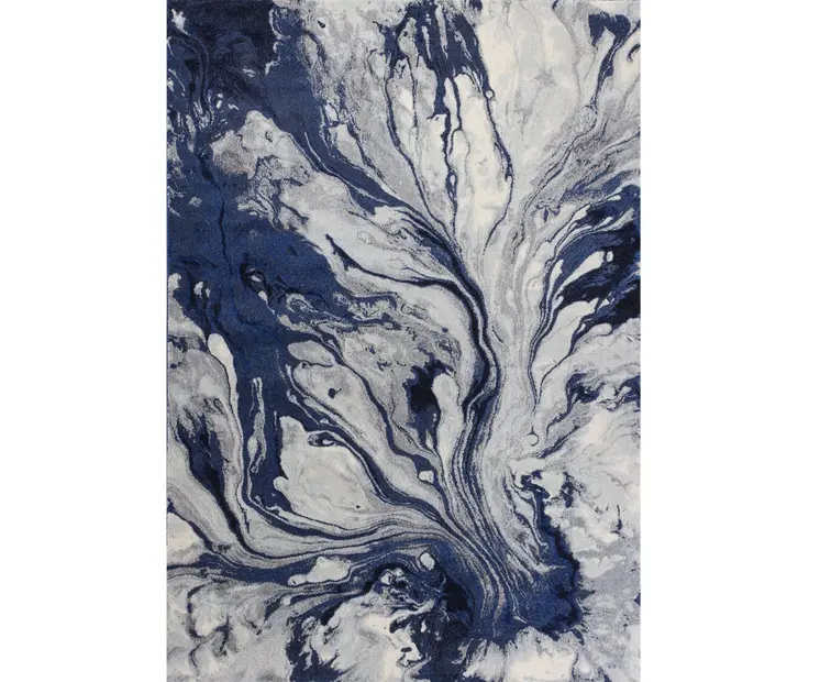 3' X 5' Blue Abstract Area Rug