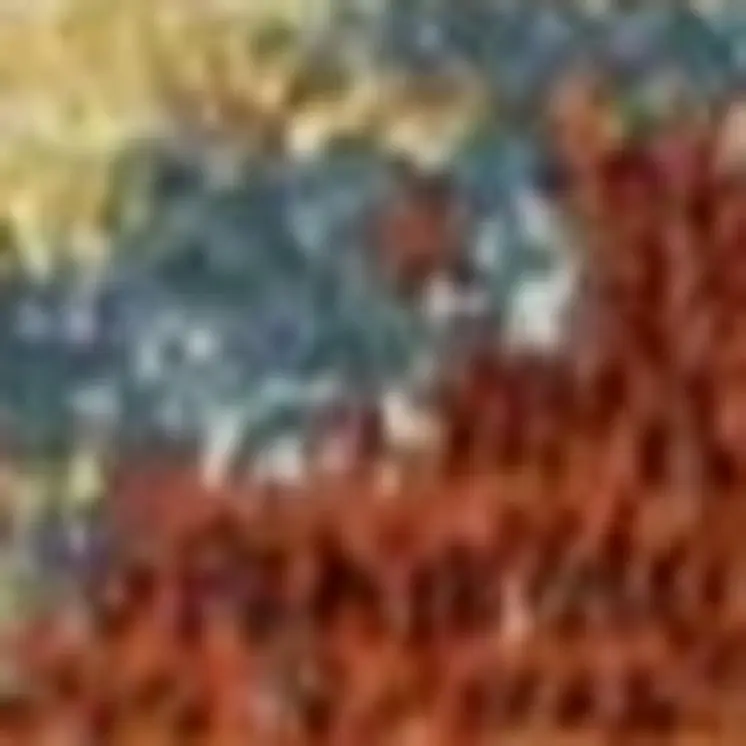 3' X 5' Blue And Coral Abstract Area Rug