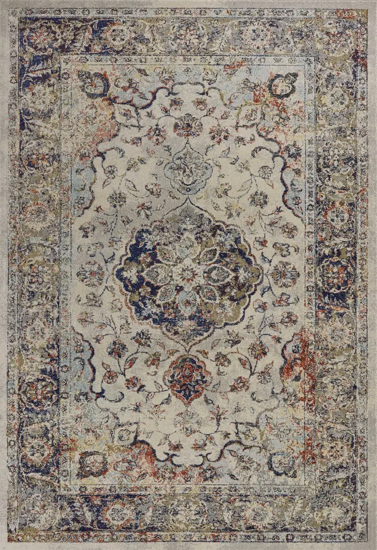 3' X 5' Ivory Medallion Area Rug