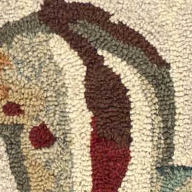8' Beige Seashell and Coral Hand Tufted Runner Rug