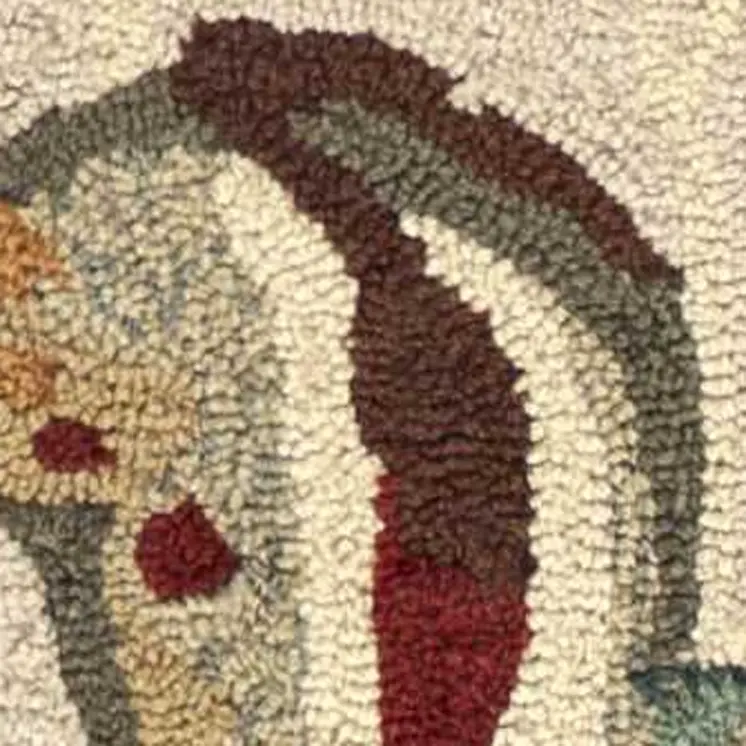 8' Beige Seashell and Coral Hand Tufted Runner Rug
