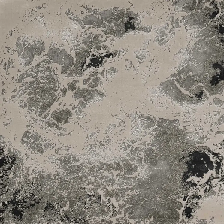 3' X 5' Silver Abstract Area Rug