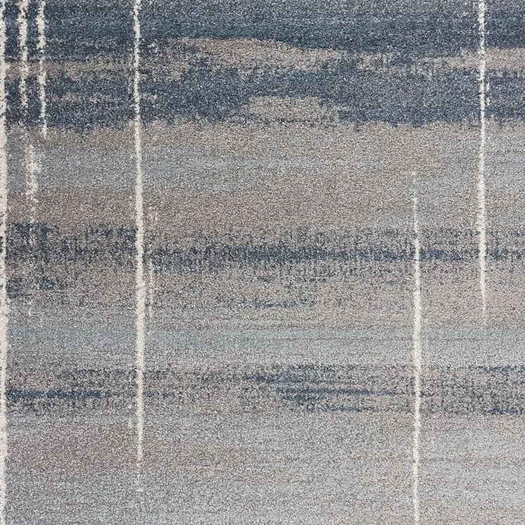 3' X 5' Blue And Gray Ombre Area Rug